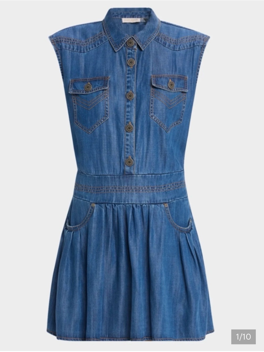 Ramy Brook PAXTON Chambray Denim Mini Dress